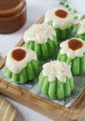 Foto resep Keik Pandan Cheese Lava