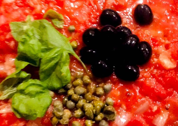 Recipe of Quick Vegan store cupboard pizza and pasta sauce 🌱🌶