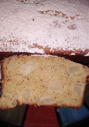 Una foto de Budín de peras con harinas varias