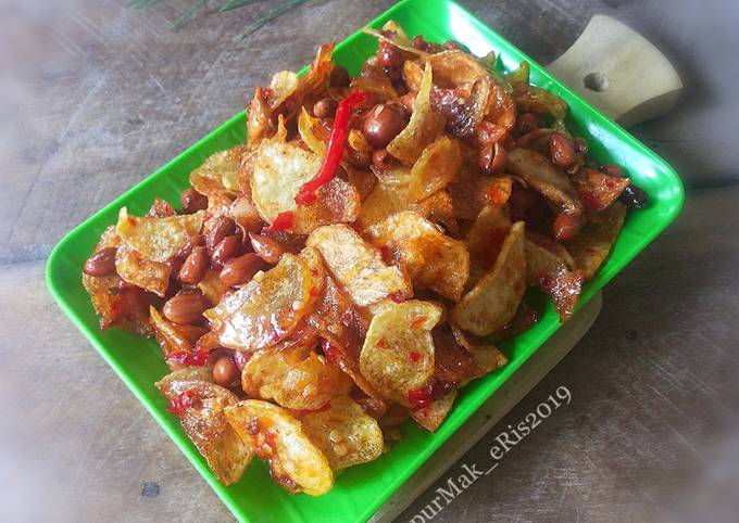 Cara Bikin Kering Kentang Kacang Rumahan