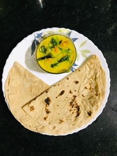 கோதுமை&சிறுபருப்புபொடிசப்பாத்தி(podi chapati recipe in tamil) செய்முறை முக்கிய புகைப்படம்
