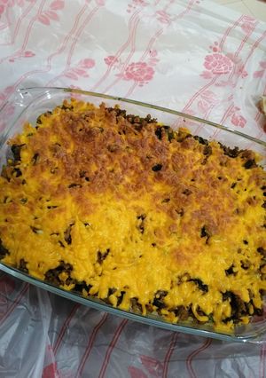 عکسی از دستور خوراک گوشت چرخ کرده و قارچ