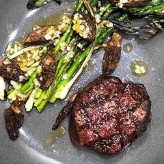 A picture of Grilled Wagyu Beef Fillet Mignon with Meyer Lemon Vinaigrette.