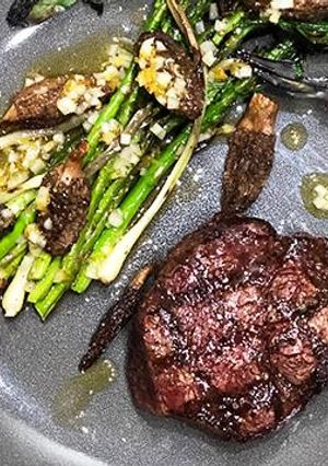 A picture of Grilled Wagyu Beef Fillet Mignon with Meyer Lemon Vinaigrette.