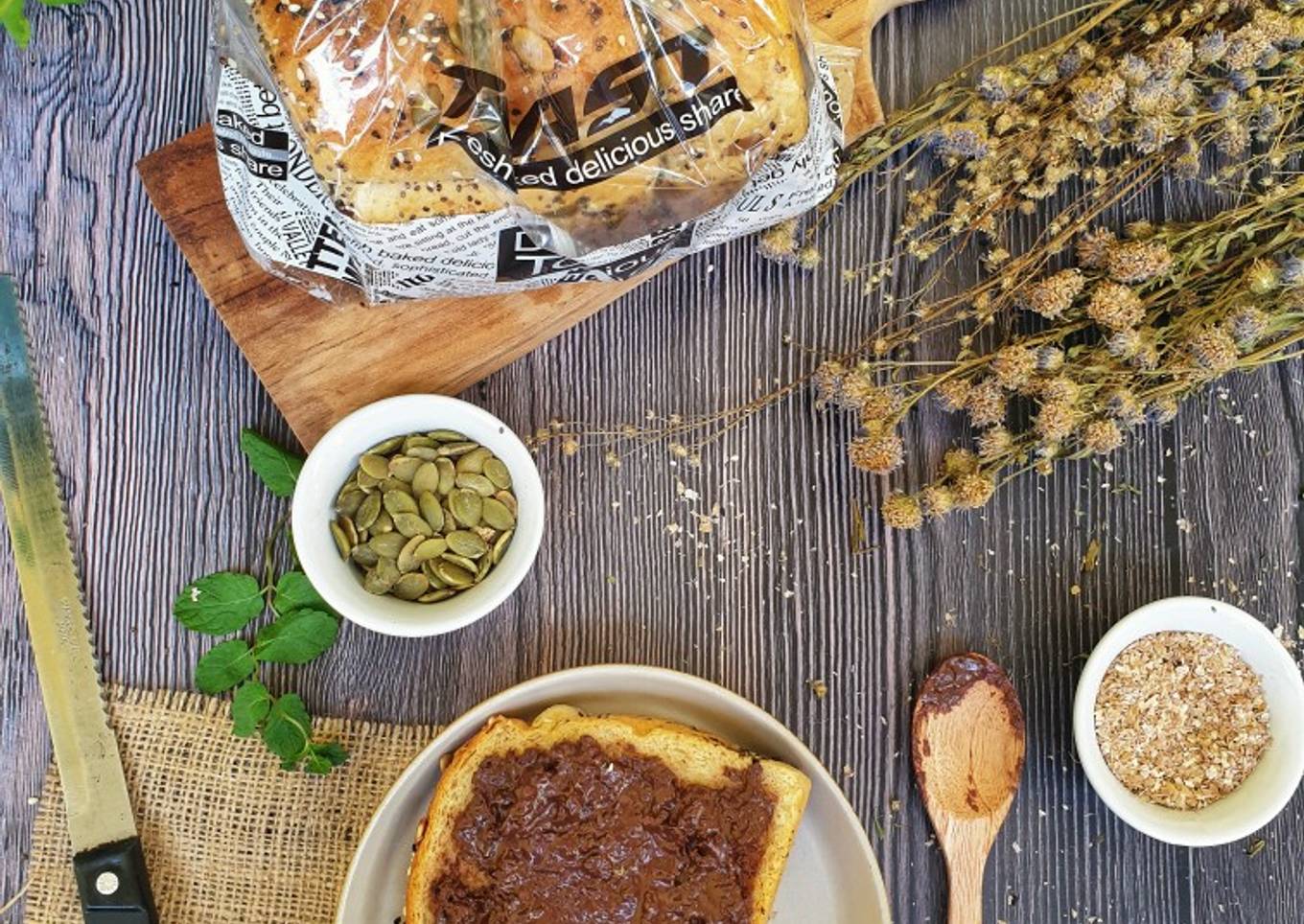 Roti tawar gandum sourdough empuk