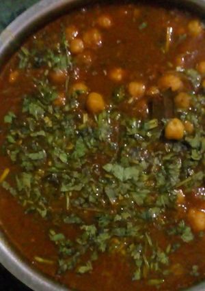 A picture of Kabuli Chana Chole.