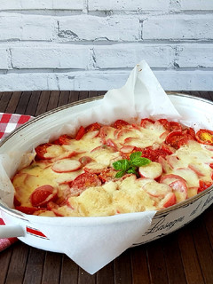 Foto di Caprese in versione gratinata al forno