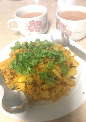 A picture of Kanda Batata Pohe.