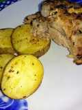 Lechón con papas al horno