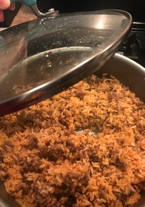 A picture of Cheeseburger Rice.
