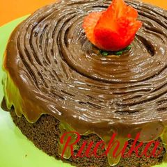 A picture of Eggless Chocolate Cake.