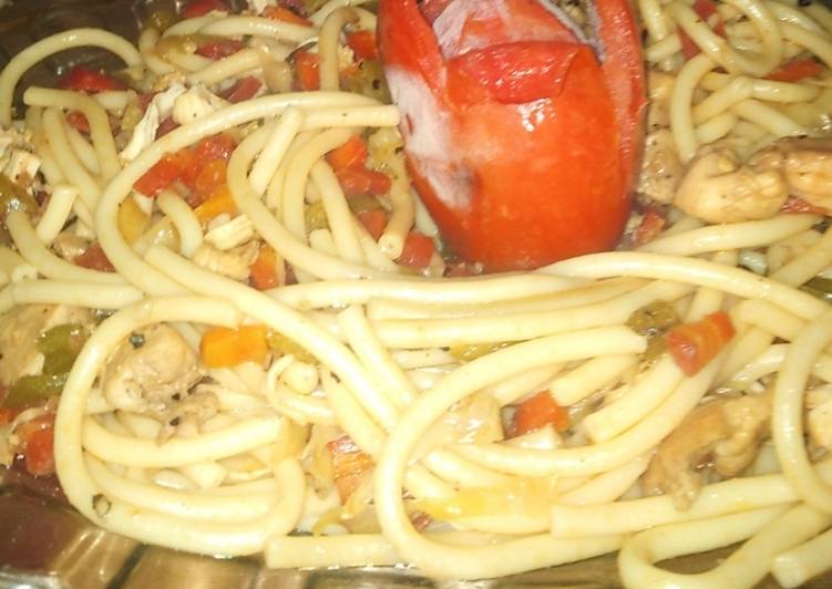 Chicken tomatoes pasta