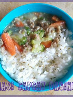 Foto resep Nasi Capcay Daging MPASI non MSG
