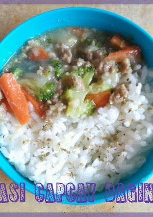 Foto resep Nasi Capcay Daging MPASI non MSG