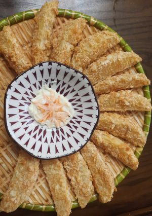 Hình của món Khoai nướng vỏ giòn (món chay).