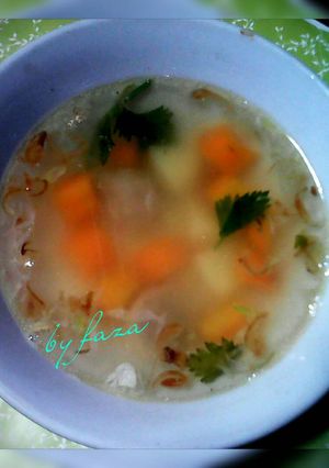 Foto resep sup wortel kentang bakso sederhana