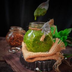 A picture of Spicy Coriander chutney.