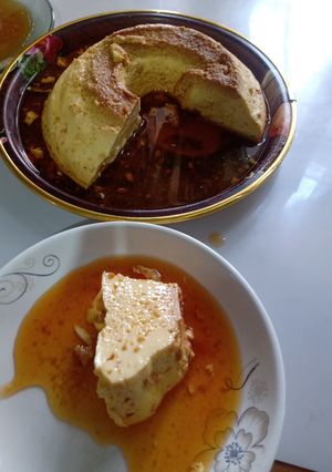 Una foto de Flan tradicional con menos azúcar