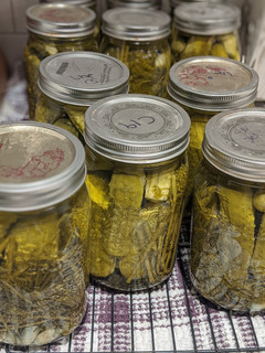 A picture of Evelyn's Pickles.