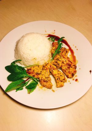 Hình của món Gà chiên vị cà ri.