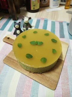 抹茶慕斯戚風佐綠茶果凍 的食譜成品照片