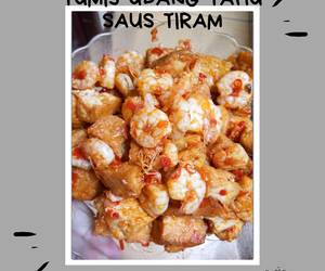 Mudahnya Menyajikan Tumis udang tahu saus tiram Yummy Mantul