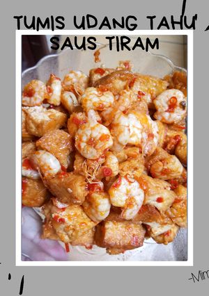 Foto resep Tumis udang tahu saus tiram