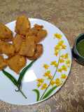 Crispy Samak rice and chana dal Raw banana pakore
