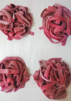 A picture of Homemade Beetroot Pasta Dough #authormarathon.