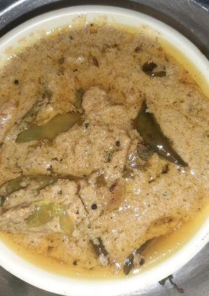 A picture of Hyderabadi mirchion ka salan.