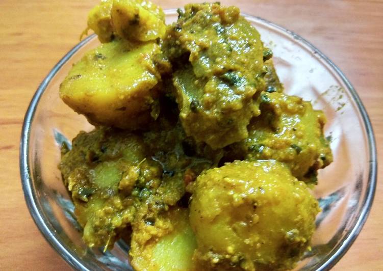 Methi Doodh wali aloo dum