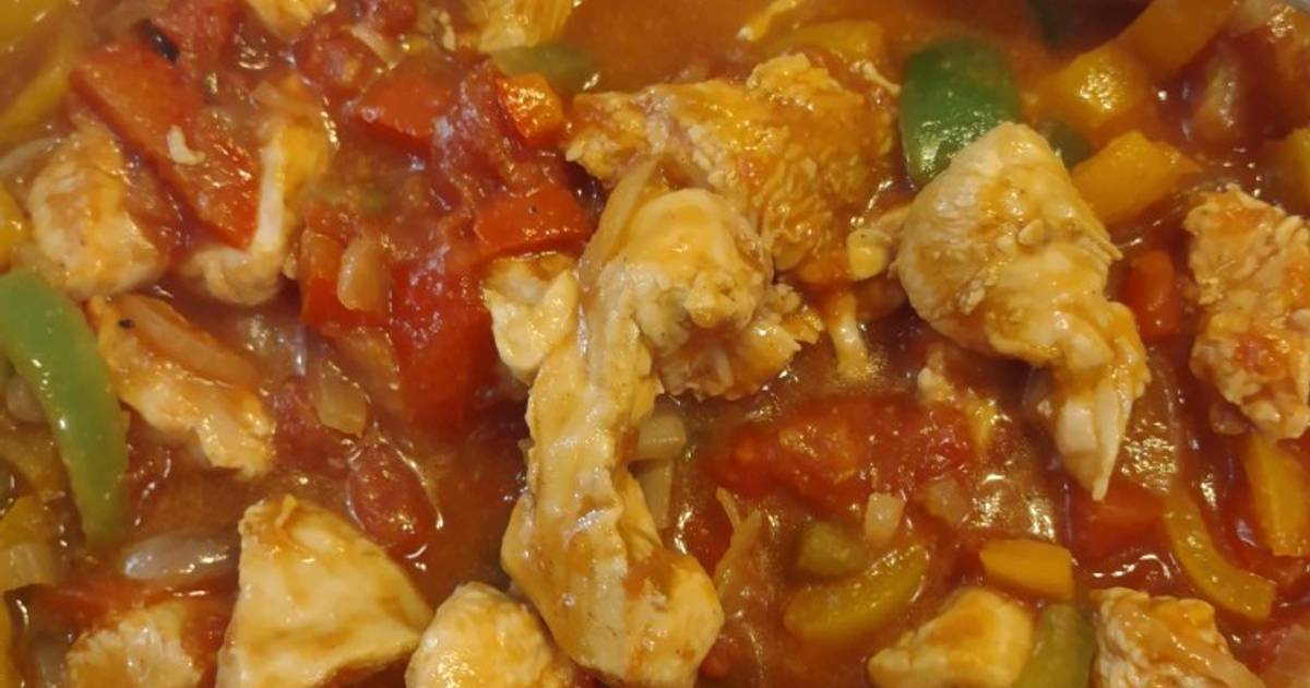 Chicken Fajitas in a Wok or Slow Cooker mycookbook 1potrecipe Recipe by Xavier Seror Cookpad