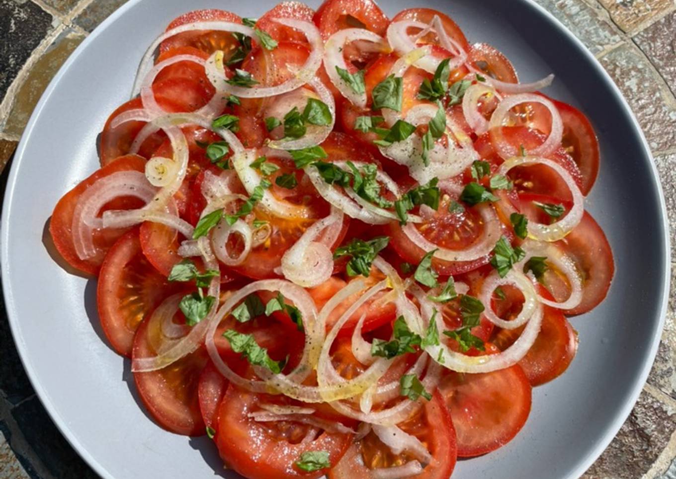Tomato & Onion Salad for BBQs