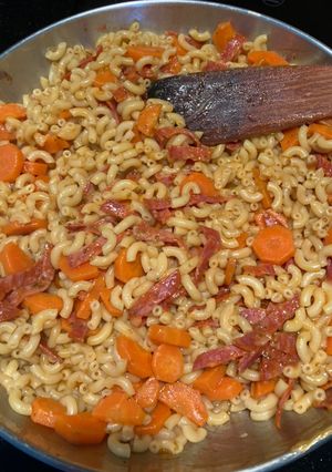 Une photo de Coquillotto carottes/chorizo