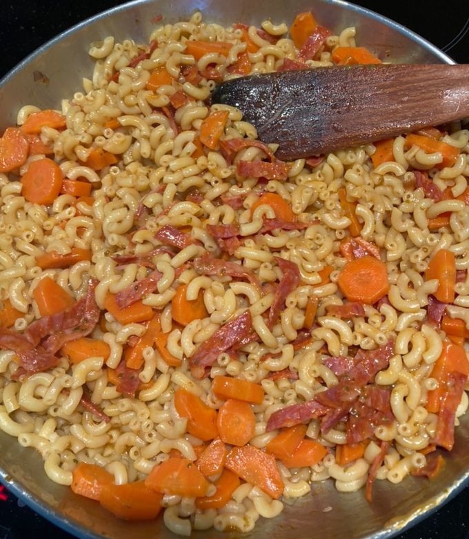 Une photo de Coquillotto carottes/chorizo