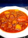 Lentejas veganas con chorizo