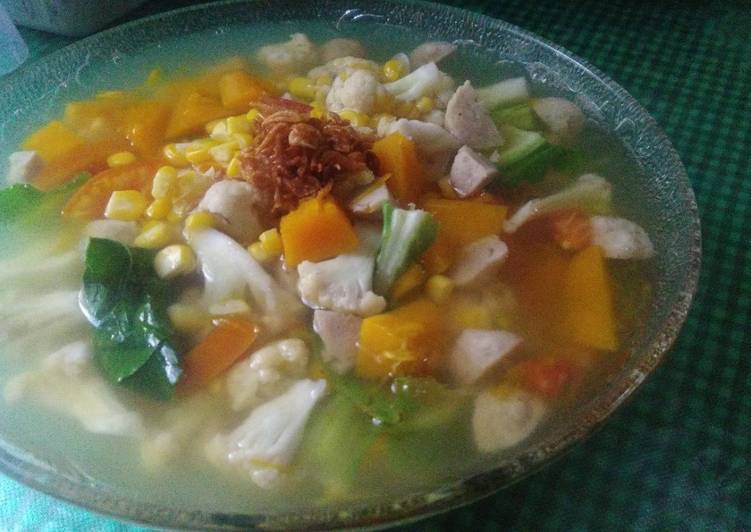 Corn and Pumpkin Clear Soup