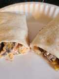 Steak or chicken with corn and black bean wraps