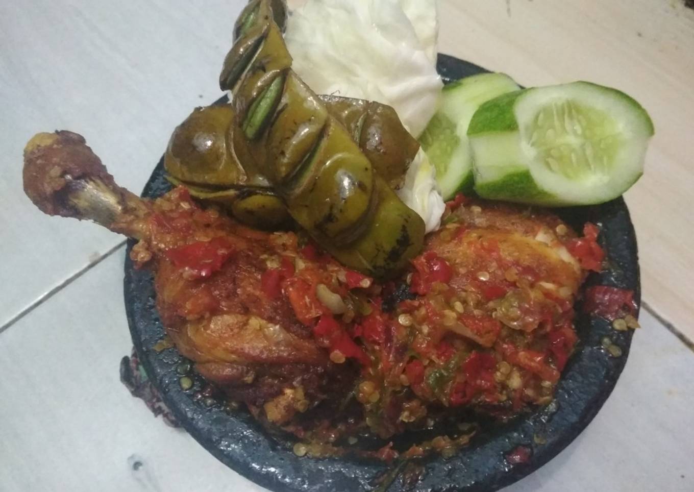 Ayam geprek rumahan
