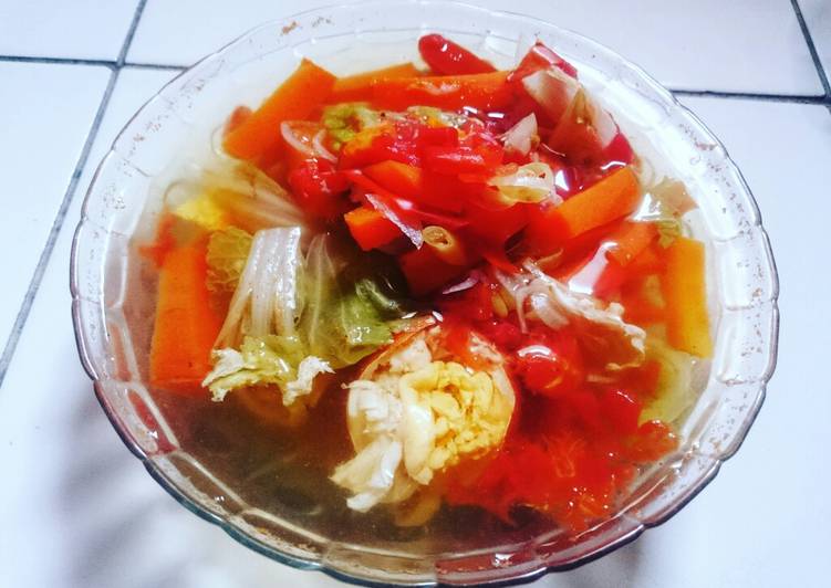 Resep: Tomato Soup with an open eggshell Irit Untuk Jualan