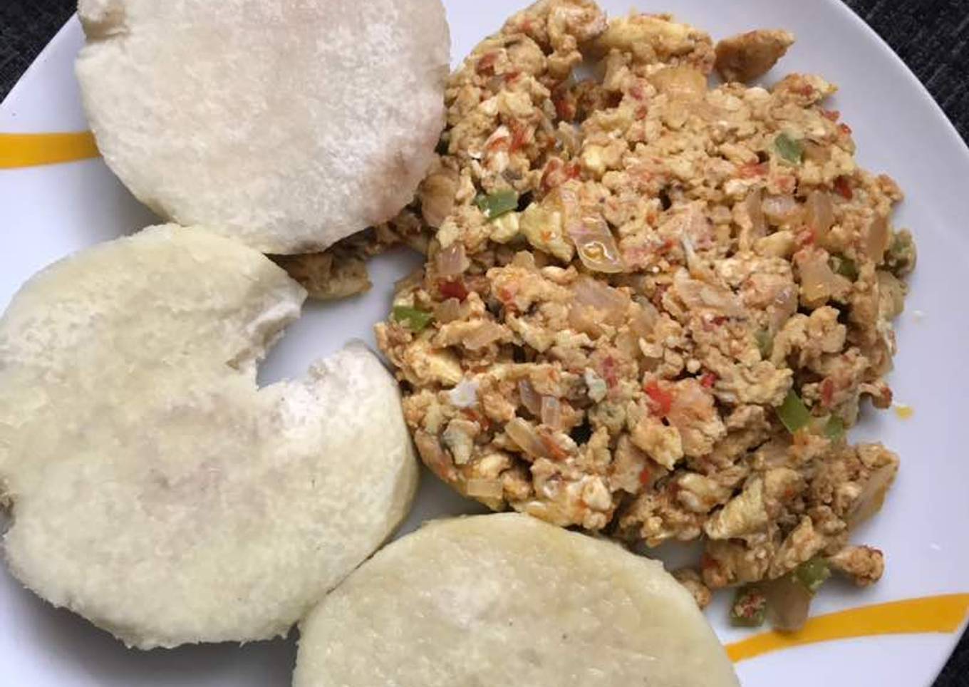 Yam and Egg Scrambled Sauce