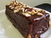 Una foto de baño de chocolate para tortas