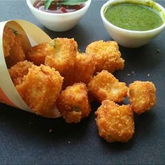 Paneer popcorn A picture of Paneer popcorn.