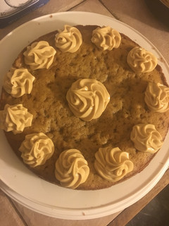 A picture of Peanut butter frosting.