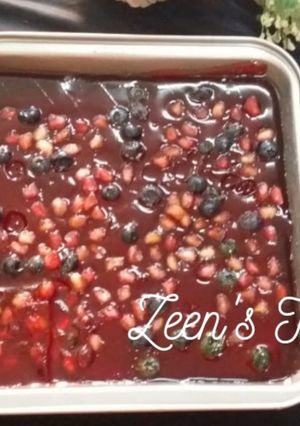A picture of Fruits And Jello Cake.