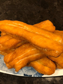 A picture of Deep Fried “Cakwe” (Chinese Crullers).