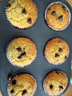 A picture of Keto chocolate chip muffin.