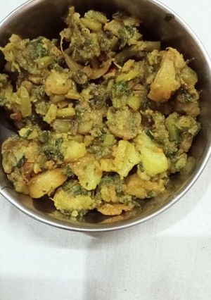 A picture of Radish leaves sabji.