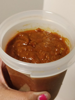 A picture of Homemade schezwan sauce.