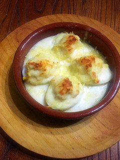 Una foto de Huevos gratinados con gambas